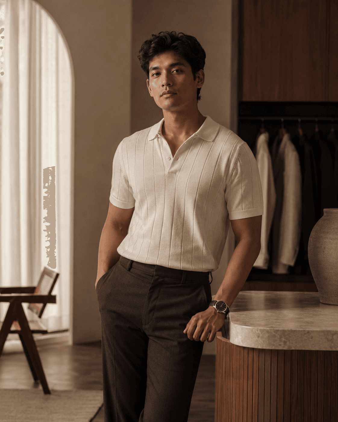 Arctic Daze premium menswear editorial portrait